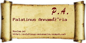 Palatinus Annamária névjegykártya