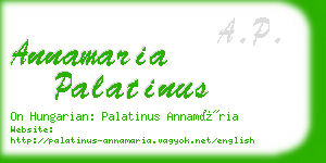 annamaria palatinus business card